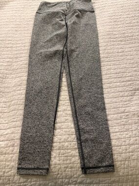 Victoria's Secret Gray Marled Active Leggings with Pink Accent